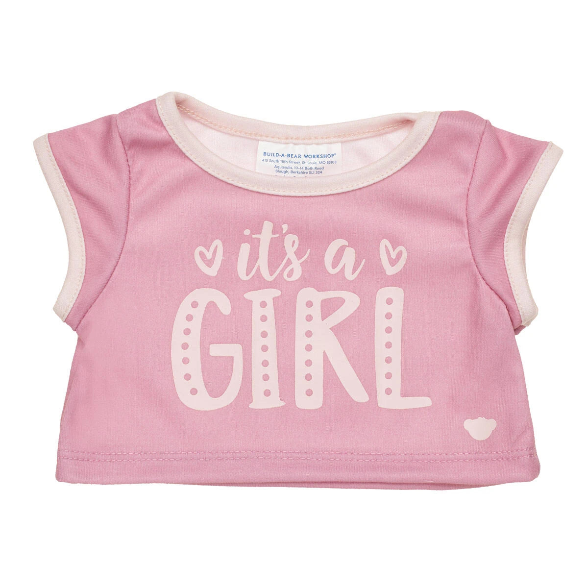 Baby Pink Teddy Bear "It's a Girl" Gift Set | Build-A-Bear® - US 8309