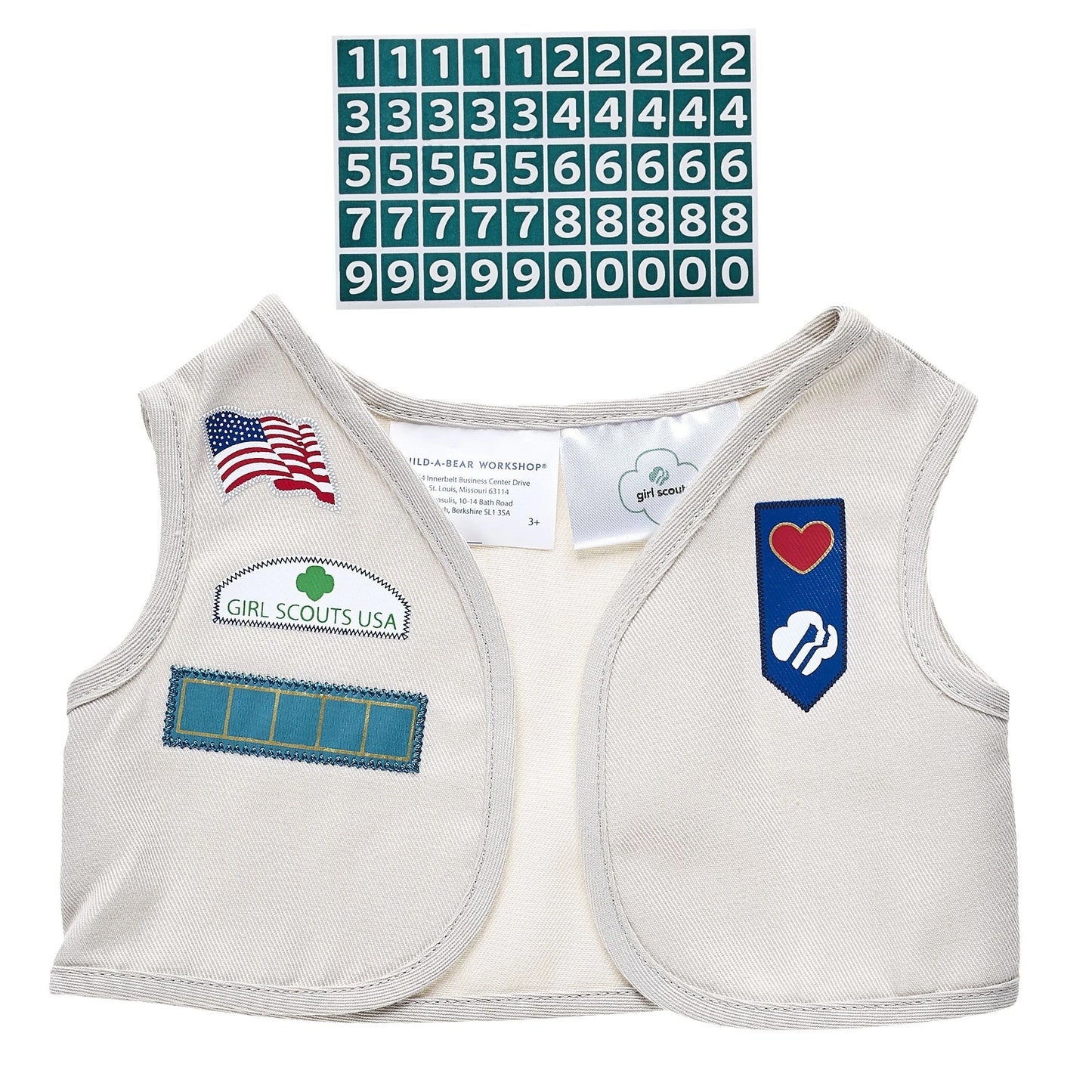 Girl Scout Cadette/Senior/Ambassador Uniform Vest for Stuffed Animals | Build-A-Bear® - US 3216