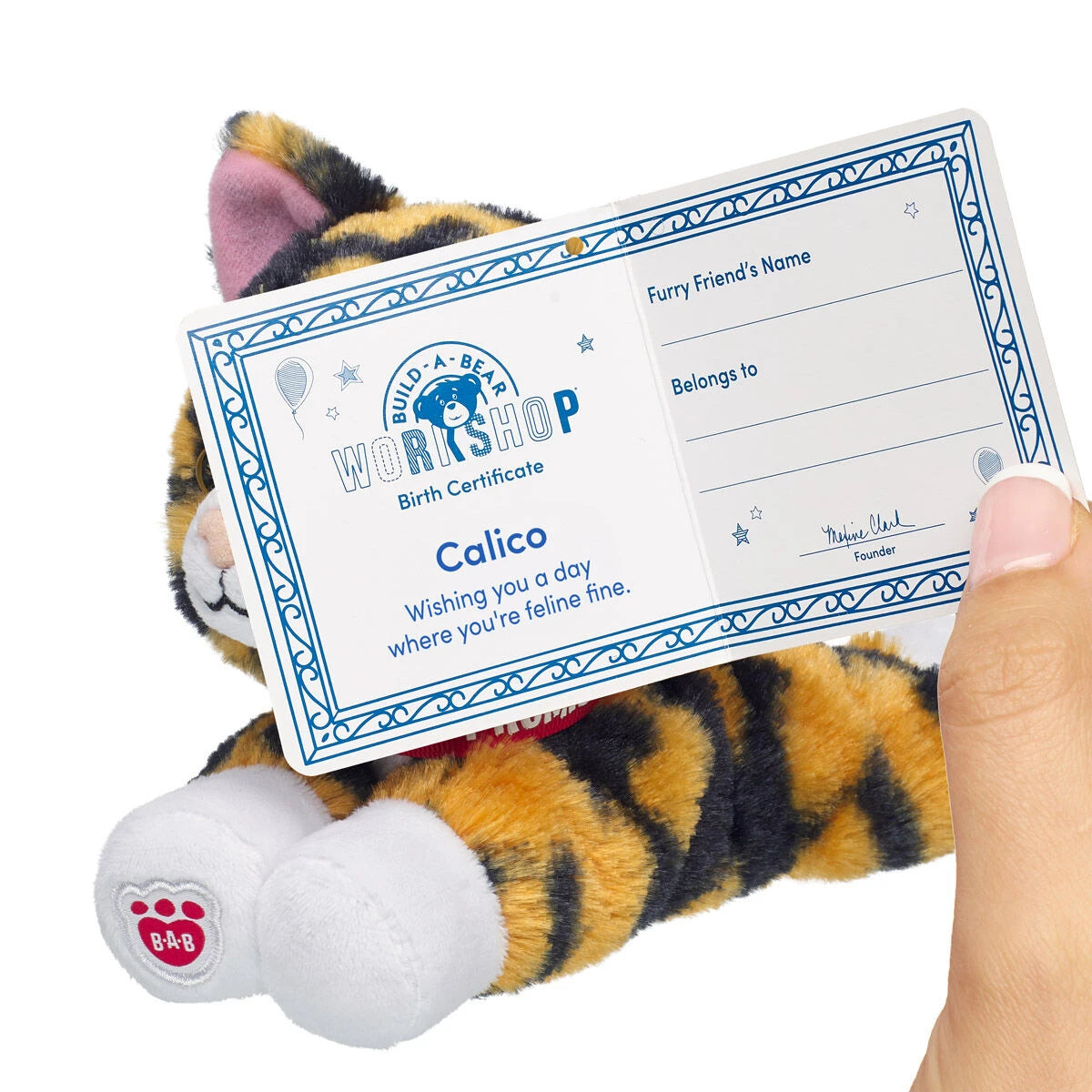 Build-A-Bear Mini Beans Promise Pets Calico Stuffed | BAB - US 4580