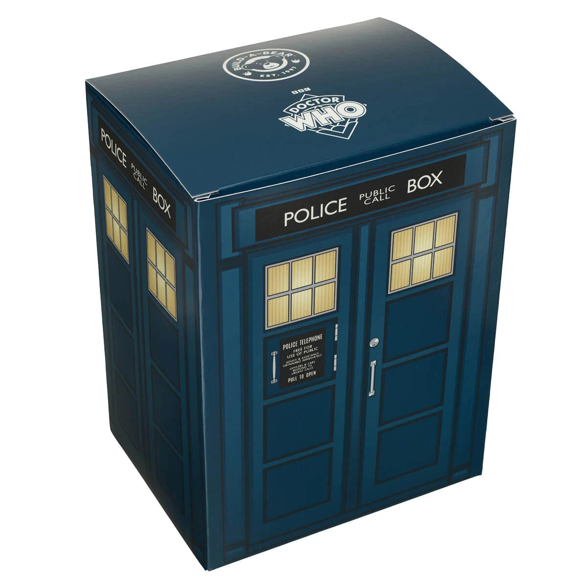 Doctor Who Teddy Bear Fifteenth Doctor Gift Set with TARDIS Gift Box | Build-A-Bear® - US 6114