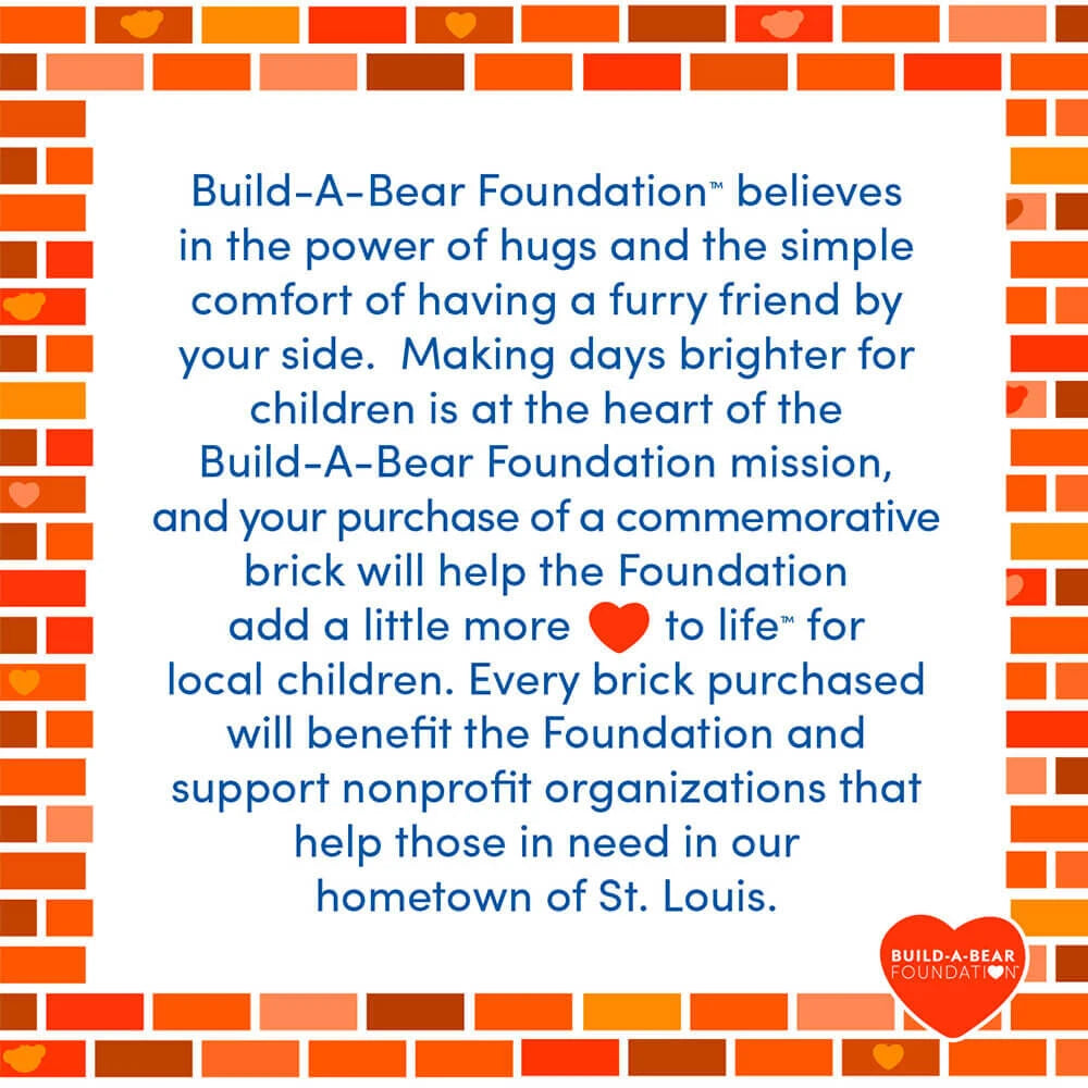 Build-A-Bear Foundation Deluxe Commemorative Brick - US 8031