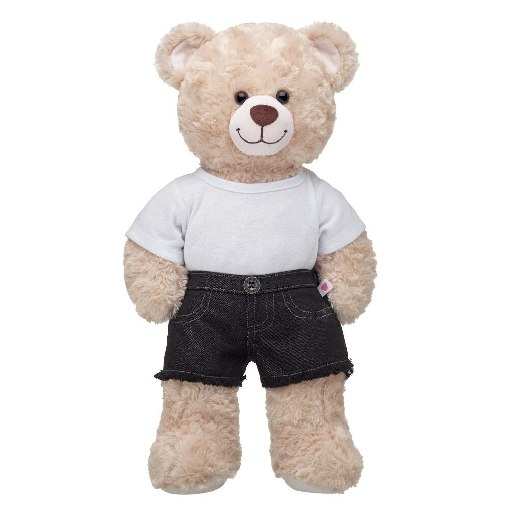Black Denim Frayed Shorts for Stuffed Animals | Build-A-Bear® - US 9574