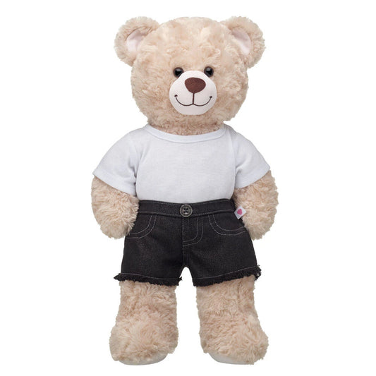 Black Denim Frayed Shorts for Stuffed Animals | Build-A-Bear® - US 9574