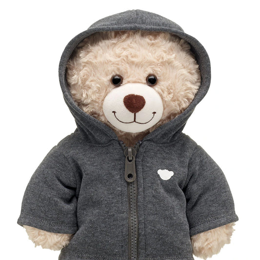 Charcoal Grey Zip Hoodie for Stuffed Animals | Build-A-Bear® - US 7634