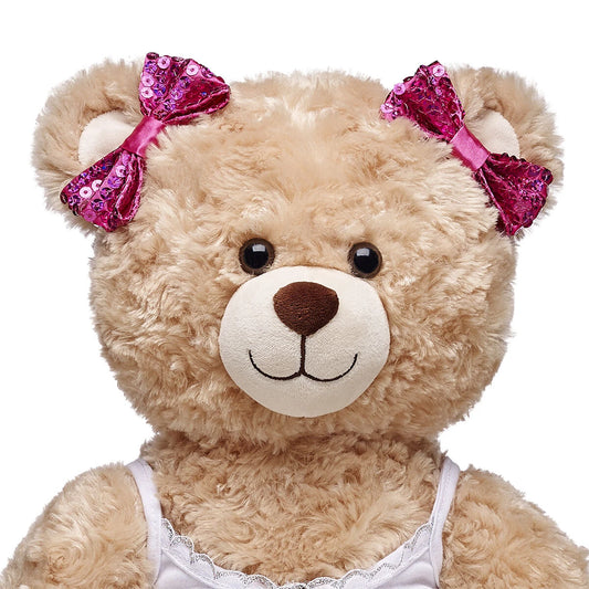 Fuchsia Sequin Bows 2 pc. for Stuffed Animals | Build-A-Bear® - US 7578
