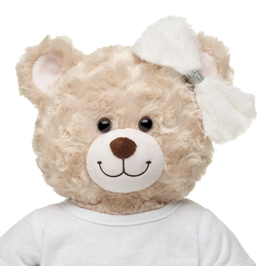 Fuzzy White Bow for Stuffed Animals | Build-A-Bear Workshop® - US 1652