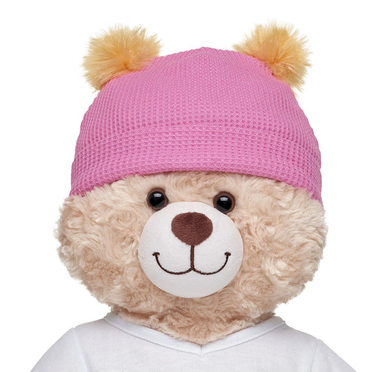 Pink Waffle Knit Beanie | Build-A-Bear - US 6322