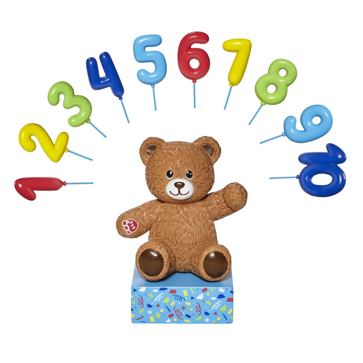 Build-A-Bear® Brown Bear Base with CeleBEARate Balloon Inserts (1-10) - US 8445