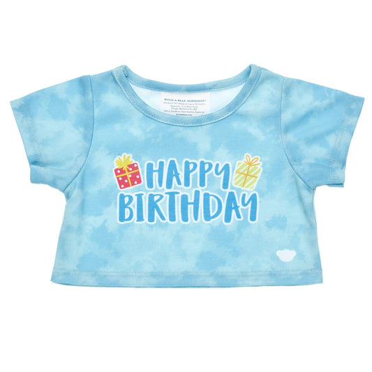 Blue Tie-Dye Birthday T-Shirt for Plush Toys | Build-A-Bear® - US 2184