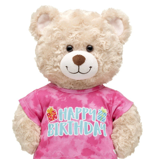 Pink Tie-Dye Birthday T-Shirt for Stuffed Animals - US 2796