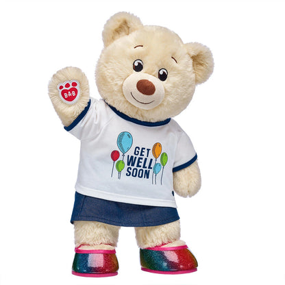 Cream Colored Teddy Bear Get Well Soon Gift Set | Build-A-Bear® - US 4534