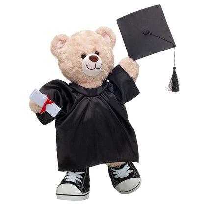 Happy Hugs Teddy Bear Black Graduation Gown Gift Set | Build-A-Bear® - US 1360