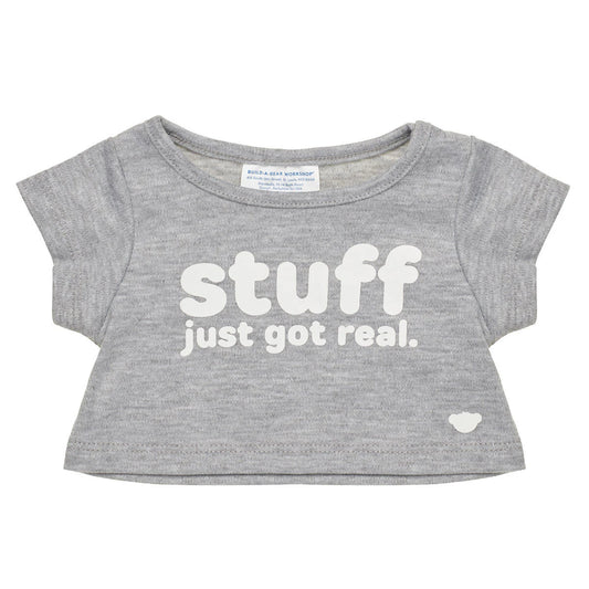"Stuff Just Got Real" T-Shirt for Plush Toys | Build-A-Bear® - US 6359
