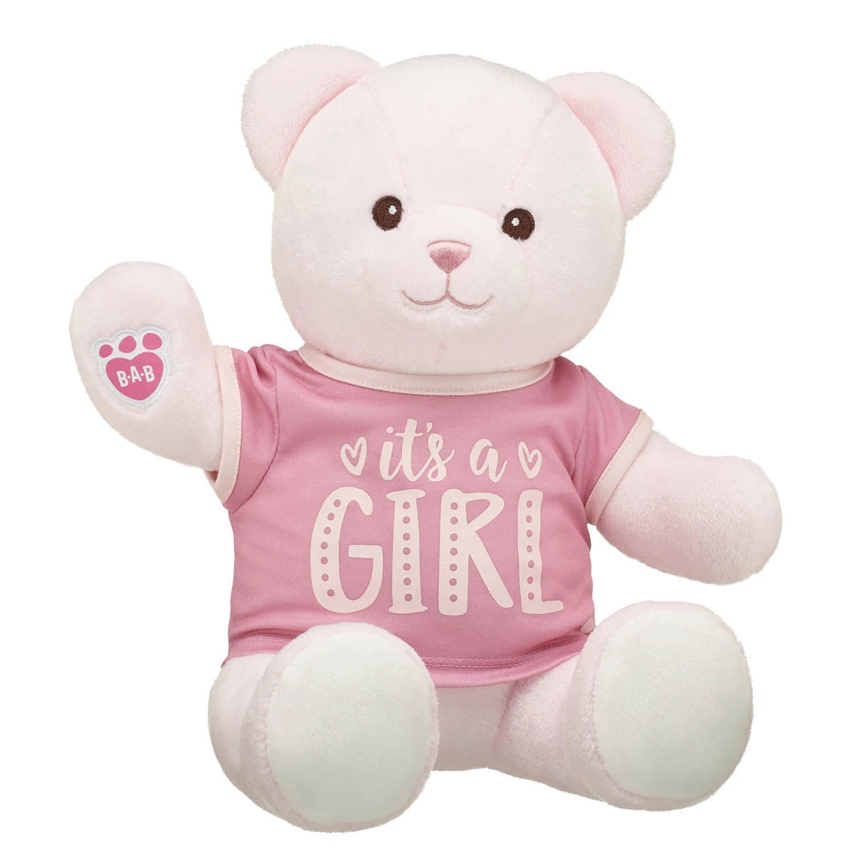 Baby Pink Teddy Bear "It's a Girl" Gift Set | Build-A-Bear® - US 5456