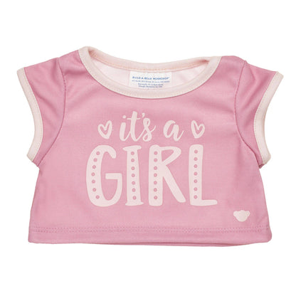 Baby Pink Teddy Bear "It's a Girl" Gift Set | Build-A-Bear® - US 4872