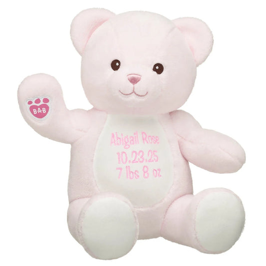 Embroidered Baby Pink Teddy Bear | Build-A-Bear® - US 1522