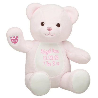 Embroidered Baby Pink Teddy Bear | Build-A-Bear® - US 6079