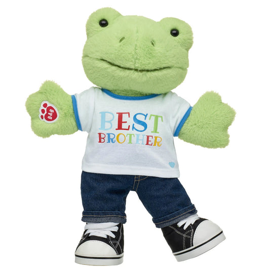 Spring Green Frog Stuffed Animal "Best Brother" Gift Set | Build-A-Bear® - US 8889