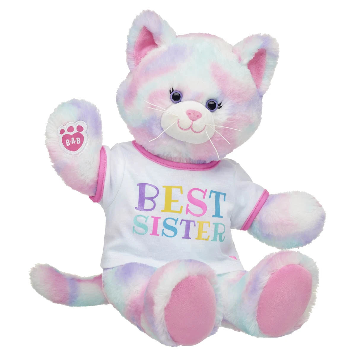 Pastel Swirl Kitty Stuffed Animal "Best Sister" Gift Set | Build-A-Bear® - US 7350