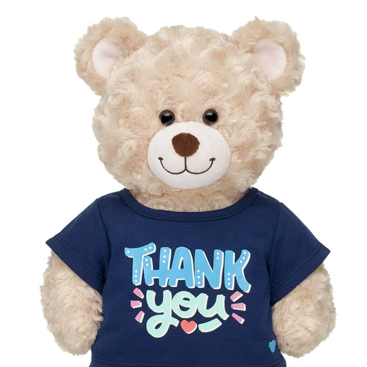 "Thank You" Plush Toy T-Shirt - Navy Blue - US 6756