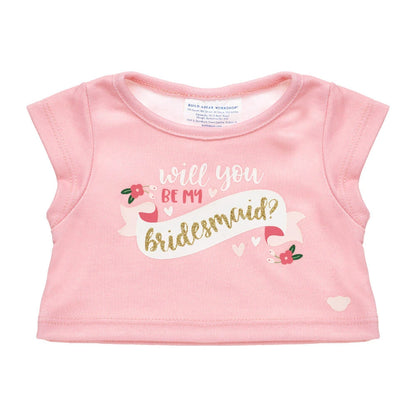"Will You Be My Bridesmaid?" T-Shirt for Stuffed Animals | Build-A-Bear® - US 7199