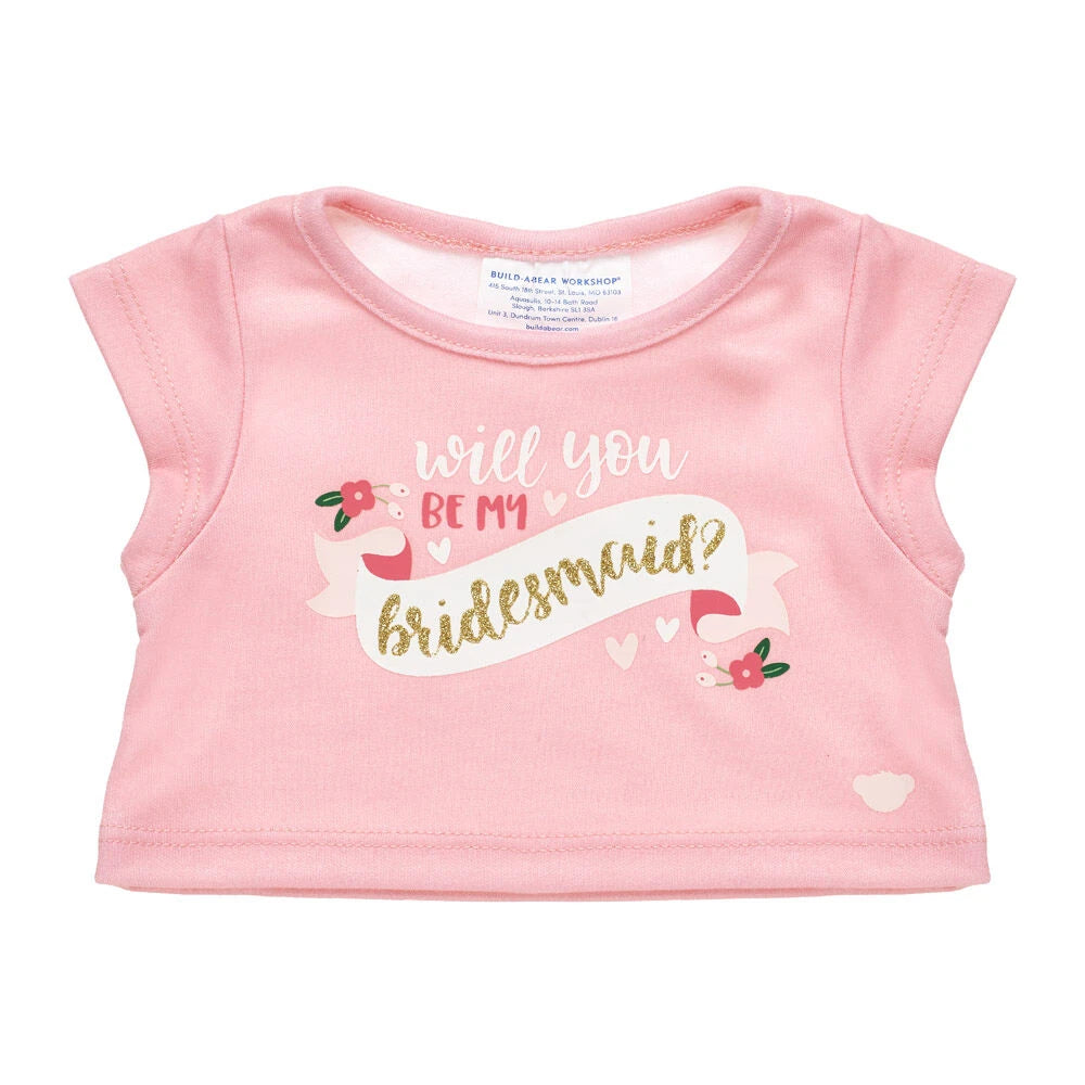"Will You Be My Bridesmaid?" T-Shirt for Stuffed Animals | Build-A-Bear® - US 3351