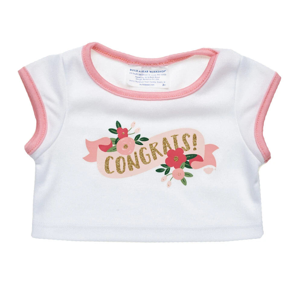 Floral Congrats T-Shirt for Stuffed Animals | Build-A-Bear® - US 7142