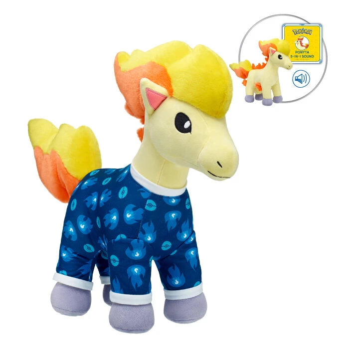 Pokémon Ponyta Plush w/ 5-in-1 Sound | Build-A-Bear - US 4548
