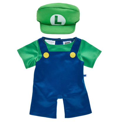 Super Mario Happy Hugs Teddy Bear Luigi Gift Set | Build-A-Bear - US 5021