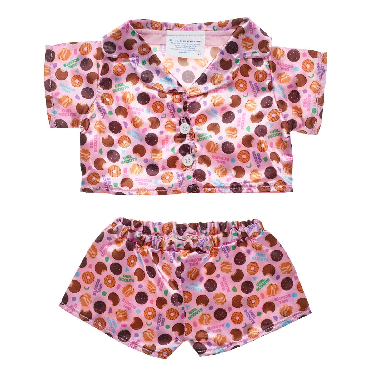 Girl Scout Cookie Teddy Bear Pajama Gift Set w/ Bows | BAB - US 2219