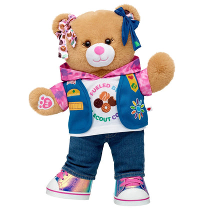 Girl Scout Cookie Teddy Bear Daisy Gift Set w/ Bows | BAB - US 7297