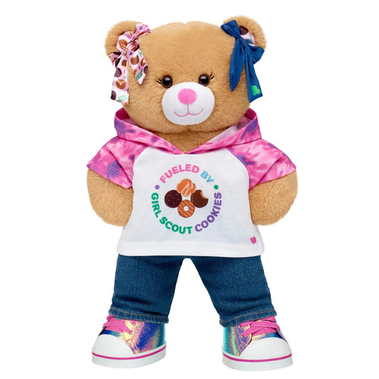 Girl Scout Cookie Teddy Bear Hoodie Gift Set w/ Bows | BAB - US 6588