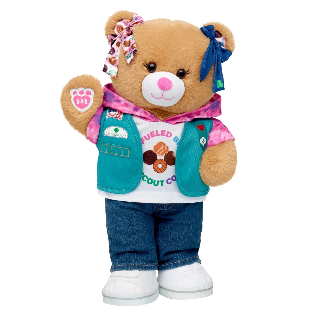 Girl Scout Cookie Teddy Bear Junior Gift Set w/ Bows | BAB - US 2919