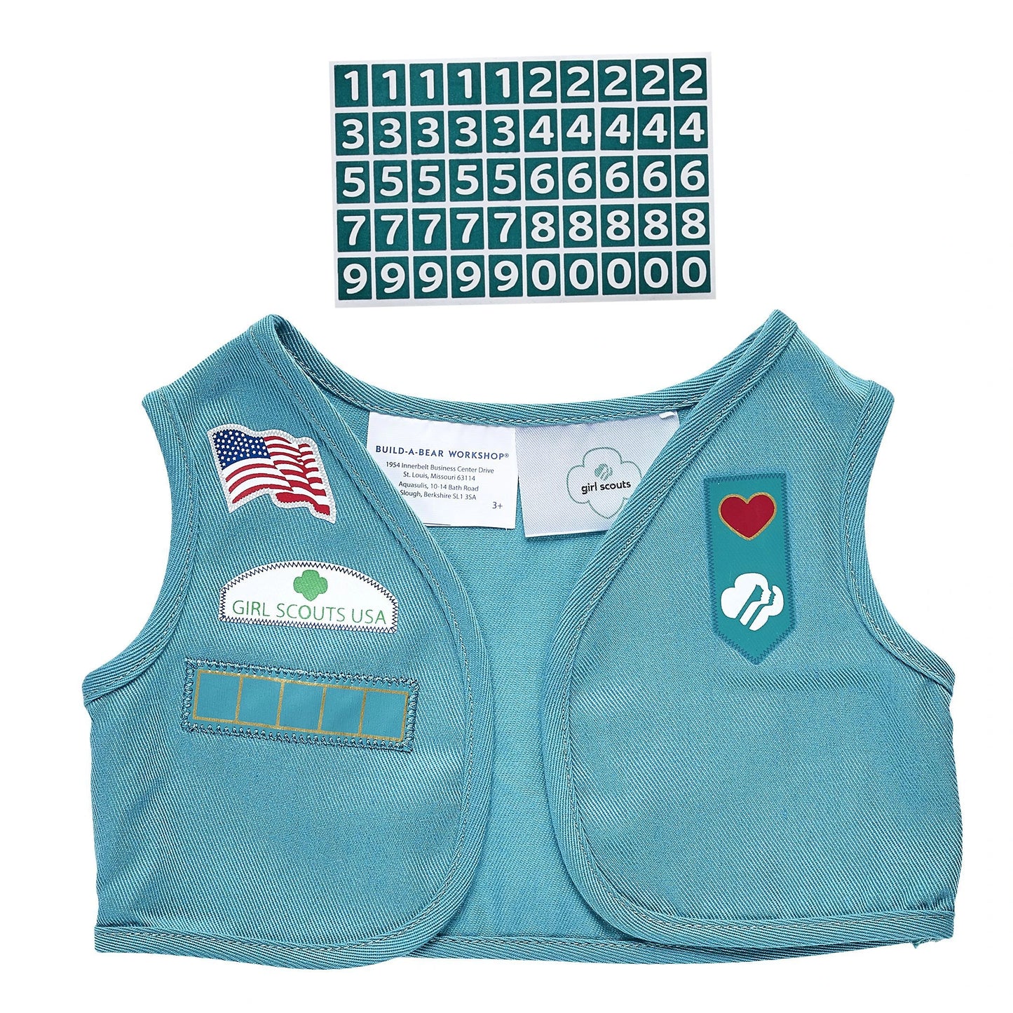 Girl Scout Junior Uniform Vest for Stuffed Animals | Build-A-Bear® - US 3302