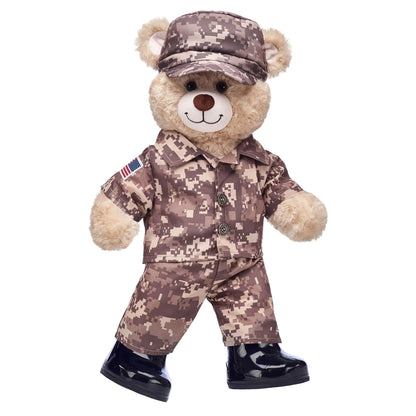 Happy Hugs Teddy Bear Khaki Camo Gift Set | Build-A-Bear® - US 7077