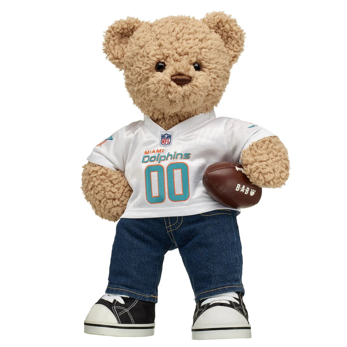 Miami Dolphins Timeless Teddy Bear Football Gift Set - US 6153