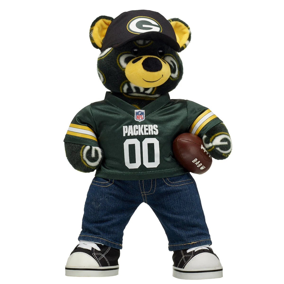 Green Bay Packers Fan Hat Teddy Bear Gift Set - US 8631