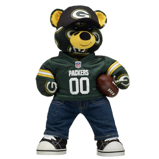 Green Bay Packers Fan Hat Teddy Bear Gift Set - US 8631