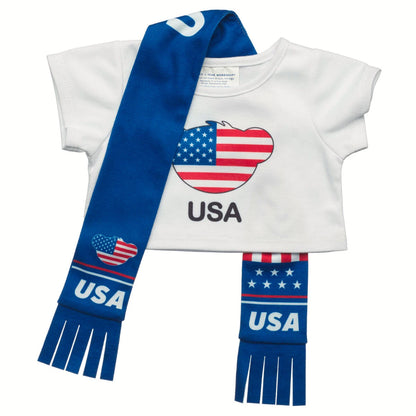 USA Scarf &amp; T-Shirt Set | Build-A-Bear - US 5369