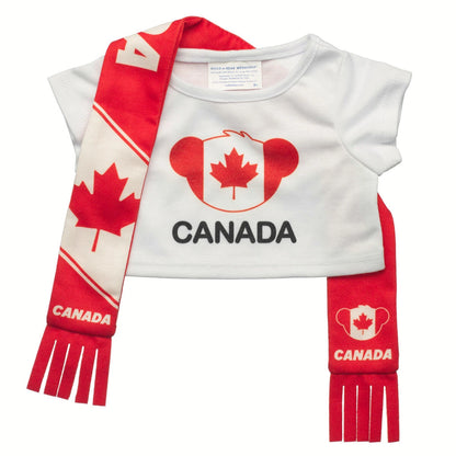 Canada Scarf &amp; T-Shirt Set | Build-A-Bear - US 3207