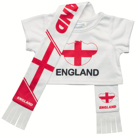 England Scarf &amp; T-Shirt Set | Build-A-Bear - US 3066