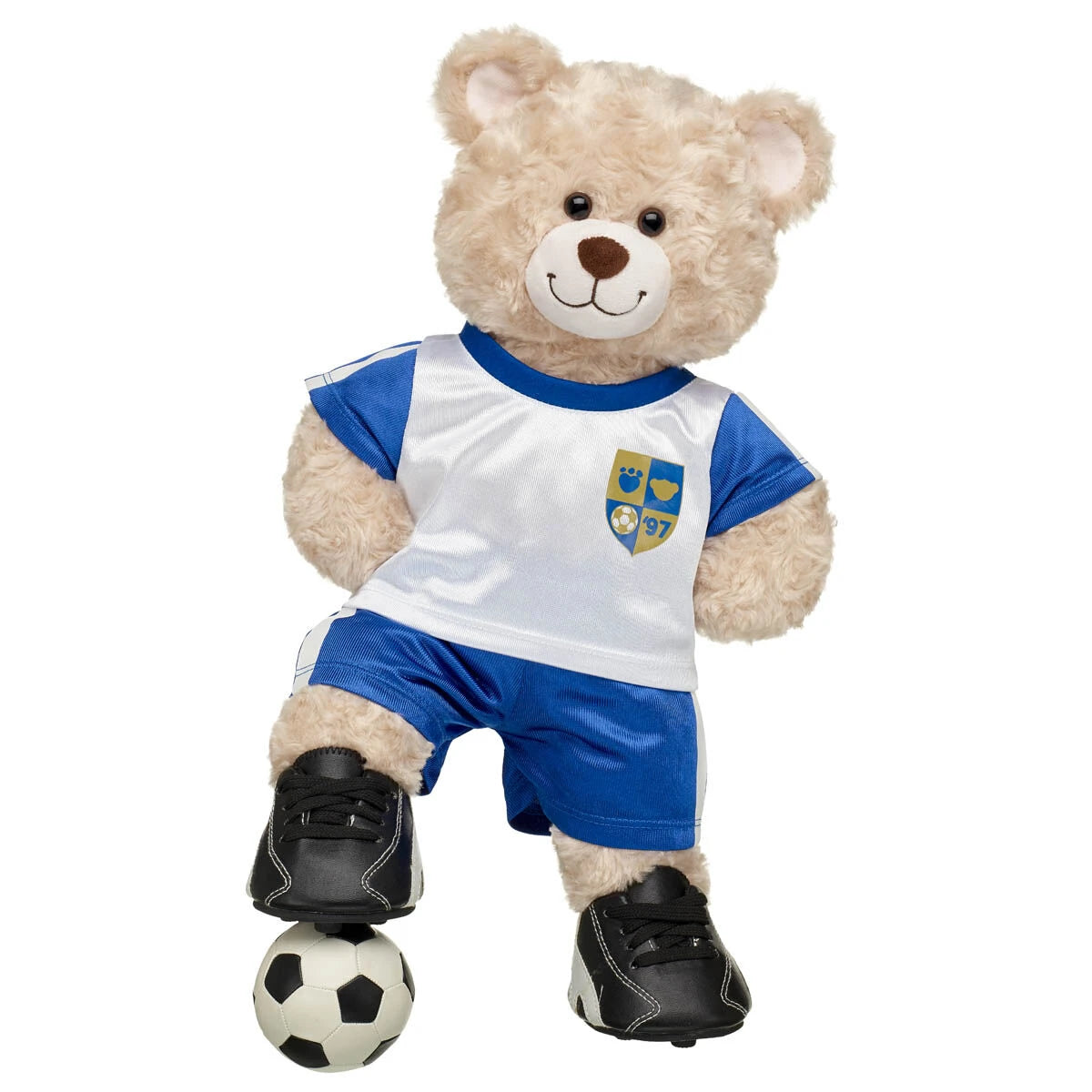 Happy Hugs Teddy Bear Blue Soccer Set &amp; Ball | Build-A-Bear® - US 7945