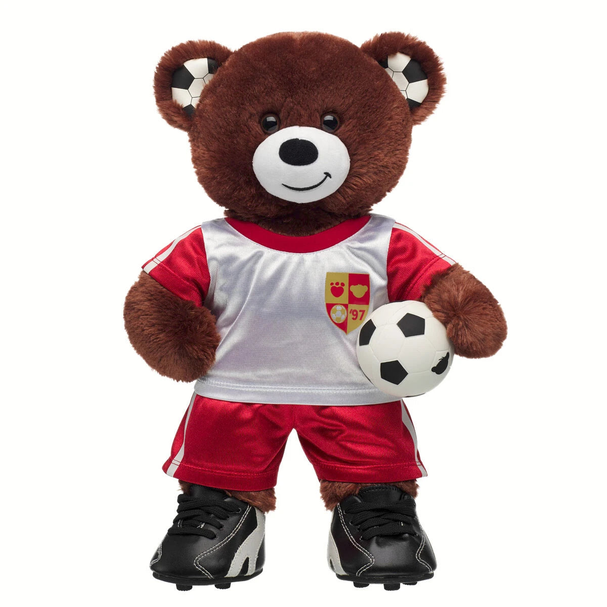 Let's Goal Bear Red Soccer Uniform Gift Set | Build-A-Bear - US 2972