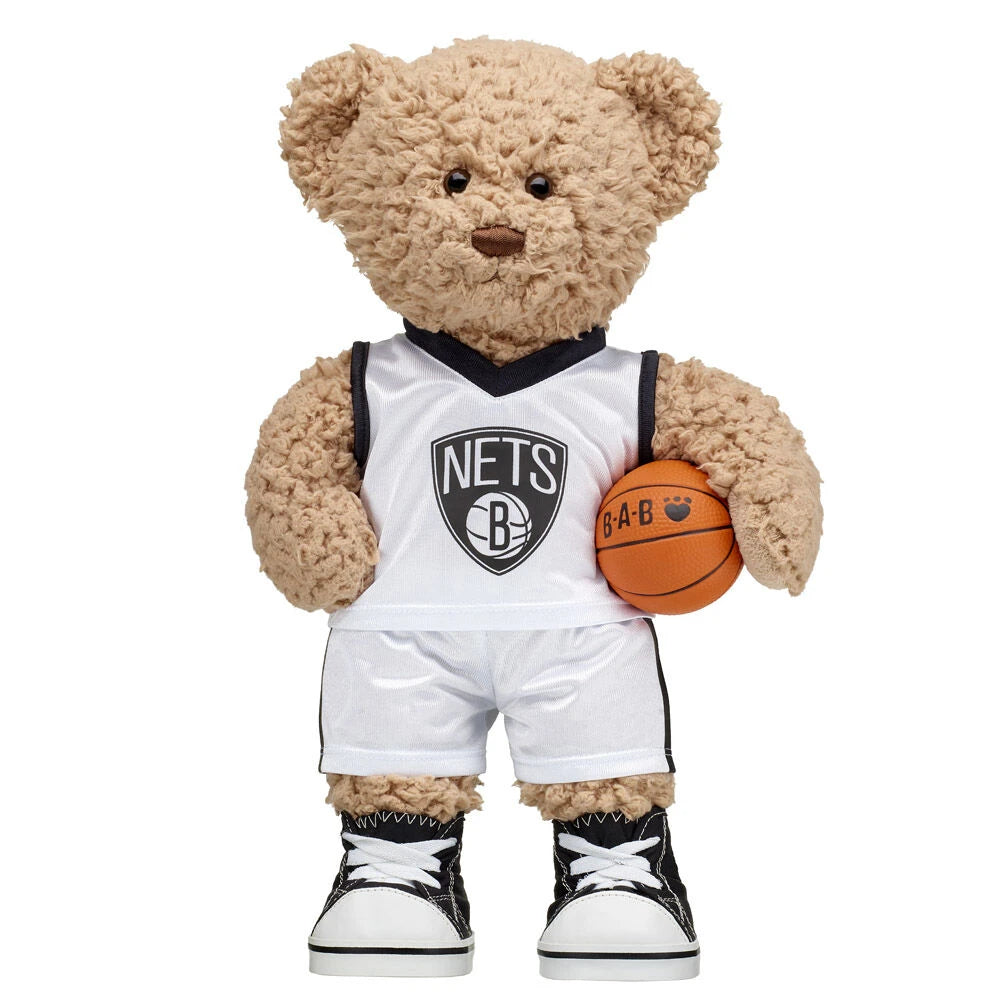 Brooklyn Nets Timeless Teddy Bear Basketball Gift Set | Build-A-Bear® - US 9710