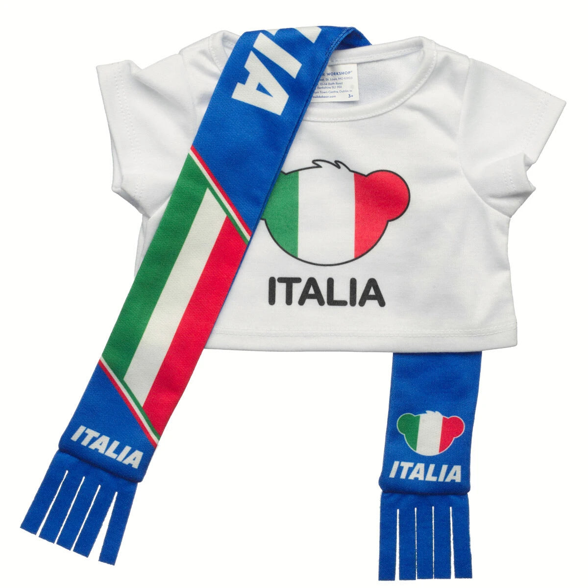 Italy Scarf &amp; T-Shirt Set | Build-A-Bear - US 9392