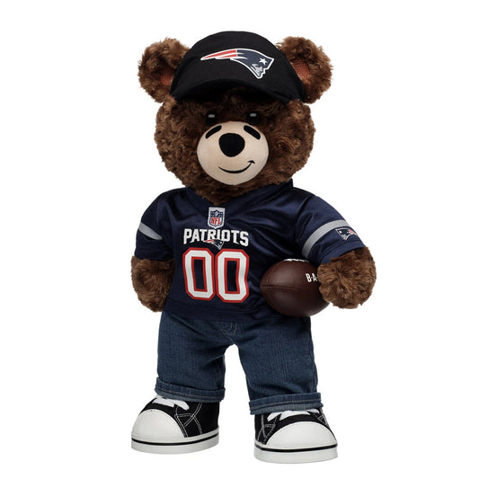 New England Patriots Football Bear &amp; Fan Hat Gift Set - US 4588
