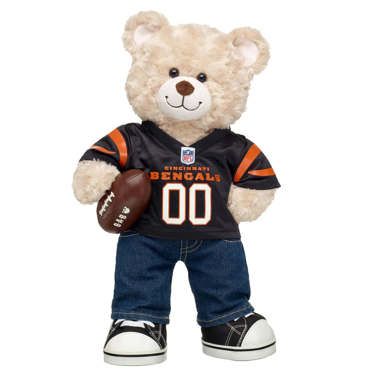 Happy Hugs Teddy Football Cincinnati Bengals Gift Set | Build-A-Bear® - US 7747