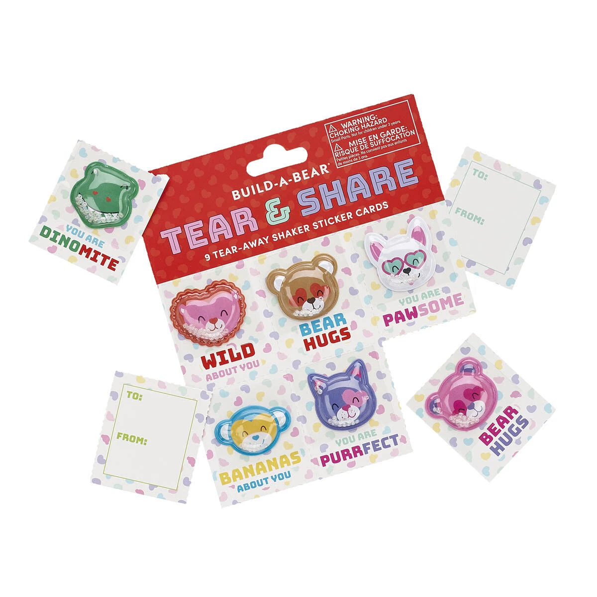 Valentine's Day Tear &amp; Share Sticker Set | Build-A-Bear® - US 3548