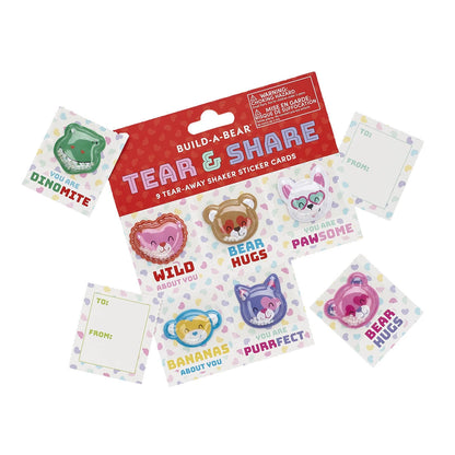 Valentine's Day Tear &amp; Share Sticker Set | Build-A-Bear® - US 3548