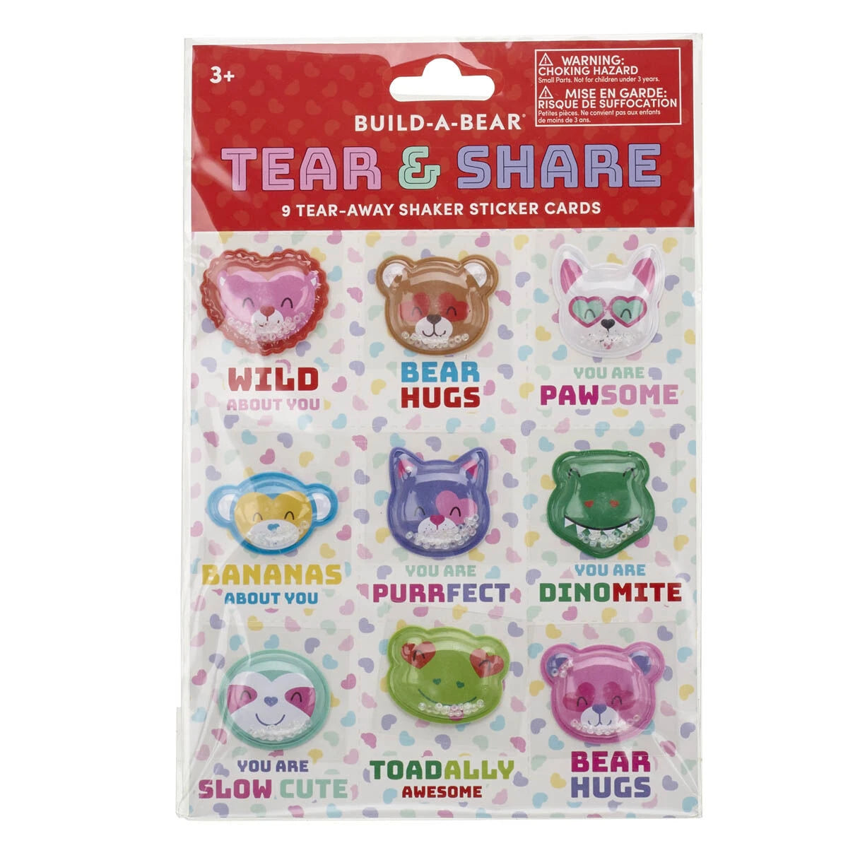 Valentine's Day Tear &amp; Share Sticker Set | Build-A-Bear® - US 3548